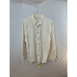 Croft & Barrow Men's Long Sleeve Dress Shirt, White, Size L